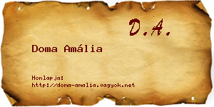 Doma Amália névjegykártya